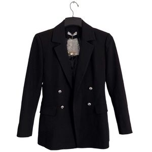 New JustFab Basic Black Blazer With Extra Buttons Size S. Reg $72.95